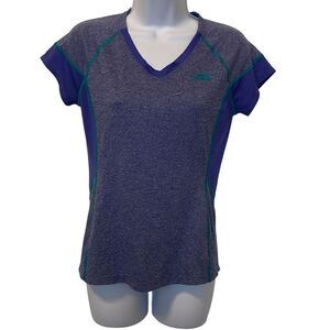 ‎The North Face EUC Purple Green Trim Flashdry Short Sleeve Shirt